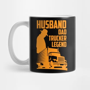 Husband Dad Trucker Legend Mug